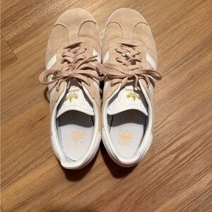 Adidas Kids Beige and White Sneakers